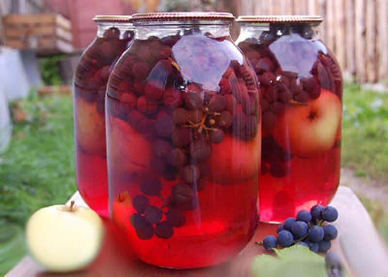 Компот из винограда на зиму - простые рецепты заготовки