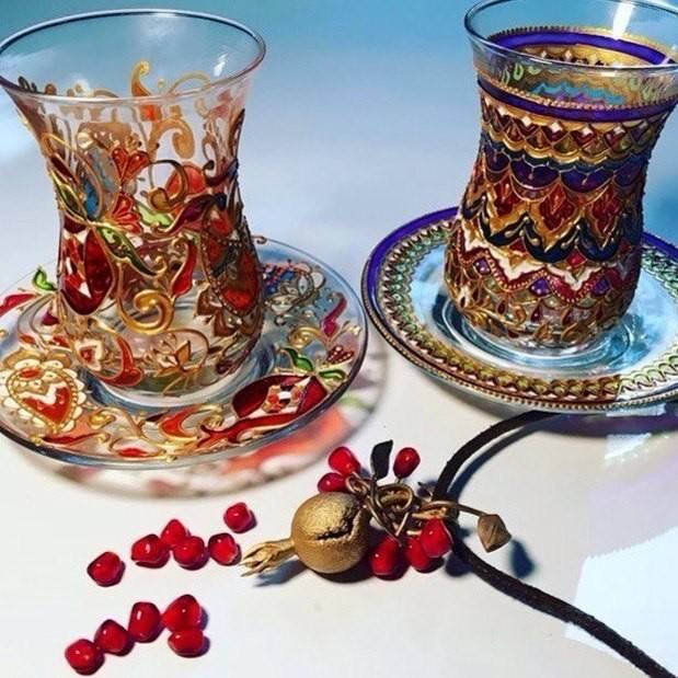 Турецкие чашки (стаканы, чайник, бокалы) для чая - армуды