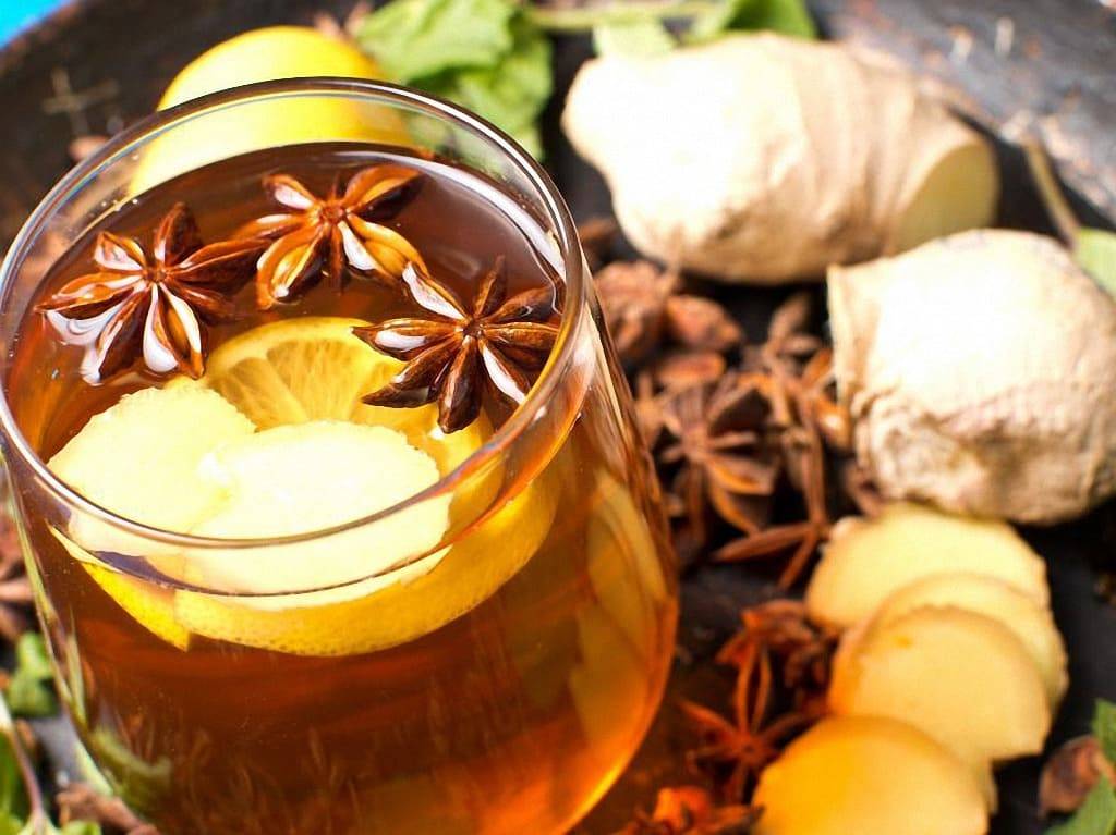 Черный чай с имбирем
