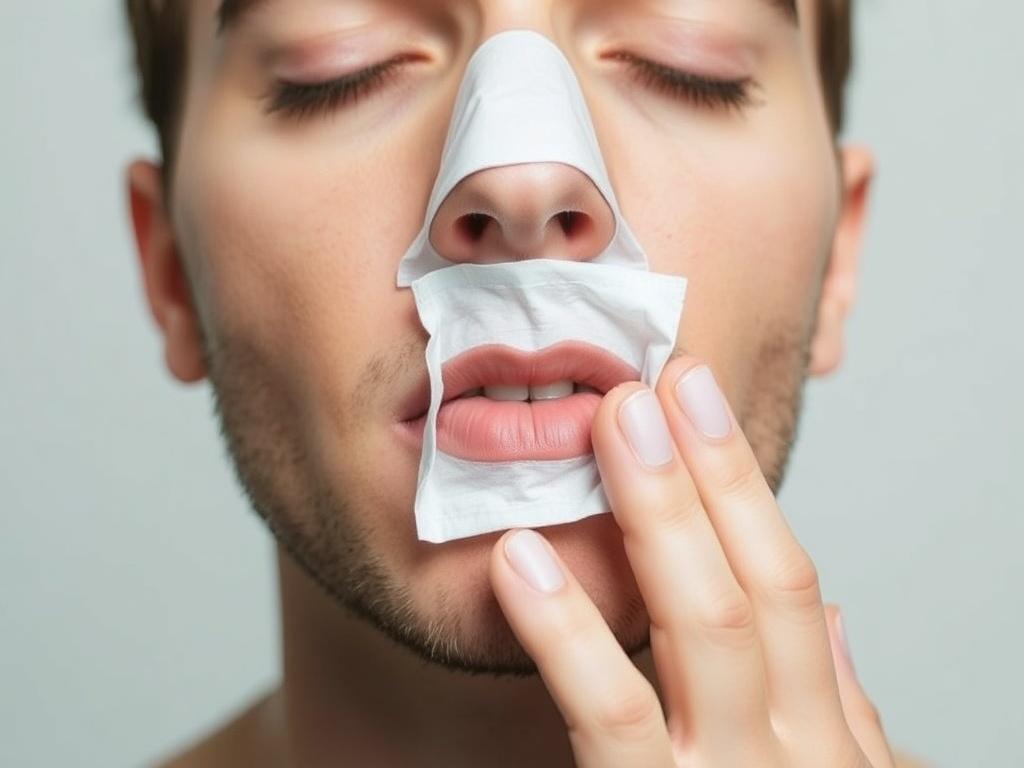 Nasal packing for a nosebleedфото