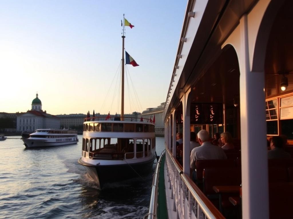 River cruise on a passenger vessel in Saint Petersburgфото