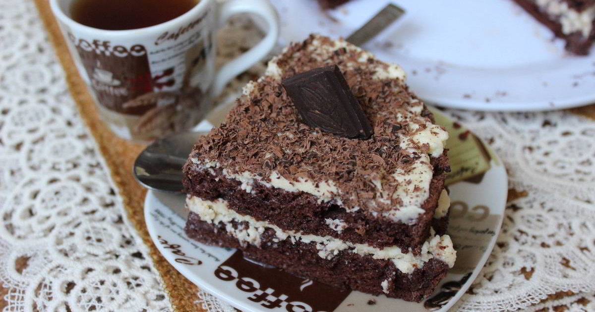 Шоколадный торт «минутка» — пошаговый рецепт с фото