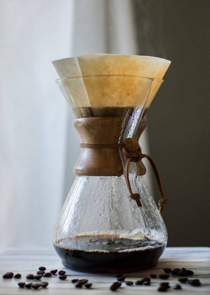 Кемекс (chemex) для кофе - что это такое и как в нем заваривать кофе