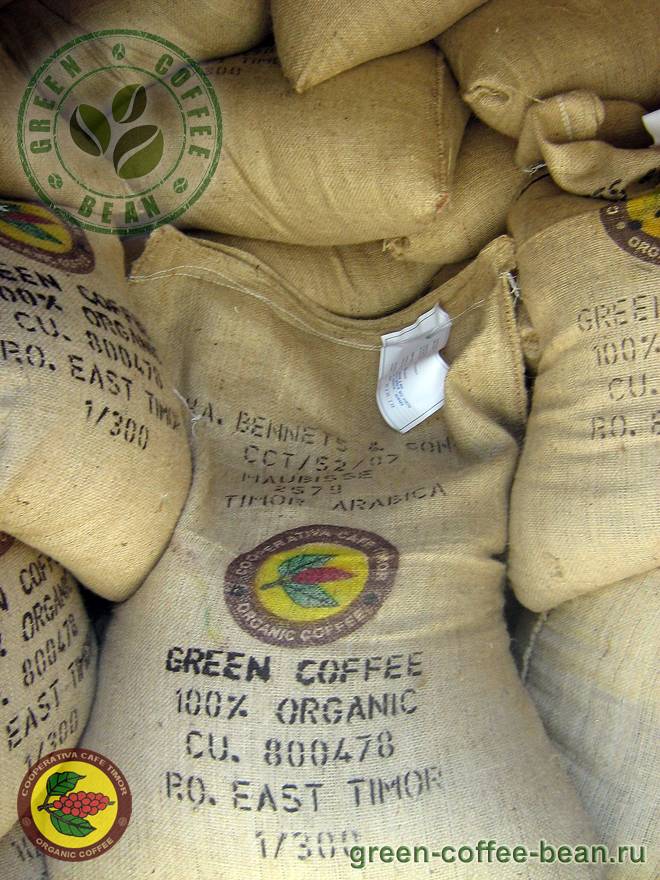 Зеленый кофе из восточного тимора. green coffee timor leste (east timor)