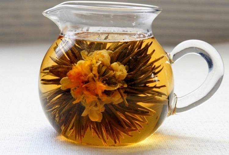 Связанный чай - чай который распускается как цветок