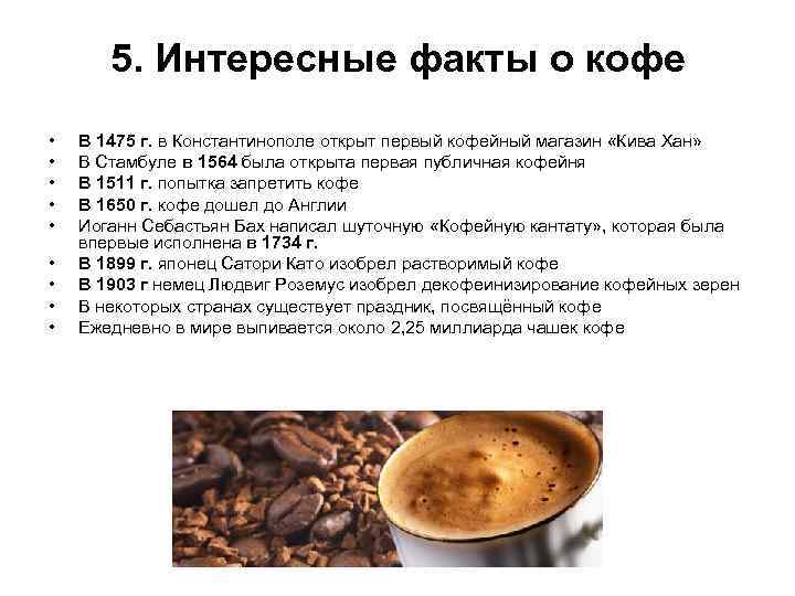 Краткая история кофе