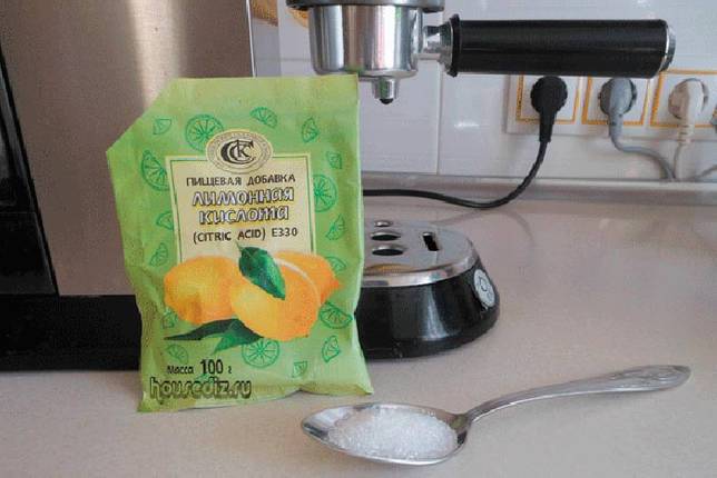 Очистка кофемашины от накипи лимонной кислотой