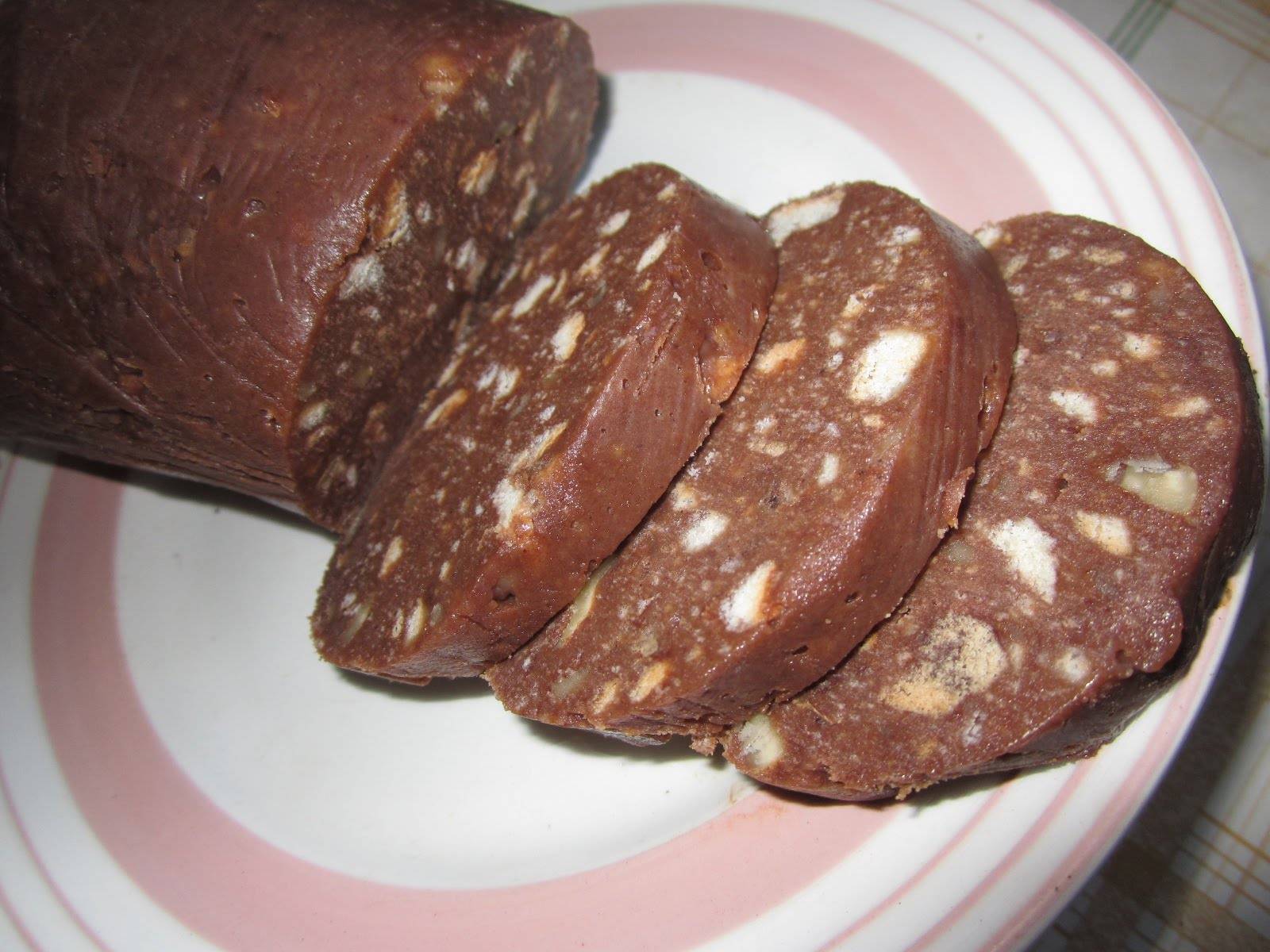 Минутка из печенья и какао сгущенка. как приготовить шоколадную колбаску со сгущенкой