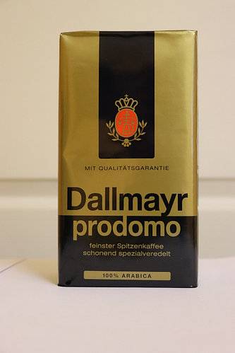 Кофе dallmayr, виды немецкого молотого кофейного напитка далмаер