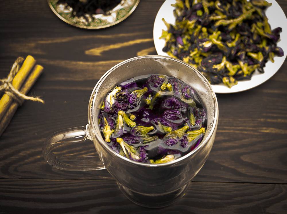 Синий чай из таиланда (анчан): полезные свойства, как заваривать