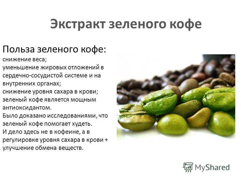 Польза и вред зеленого кофе