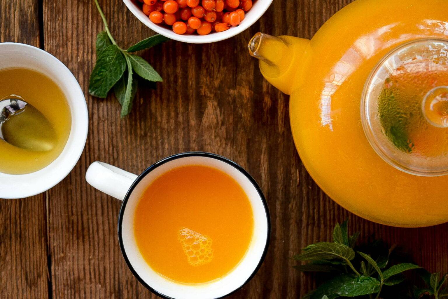 Чай из облепихи – напиток для зимних вечеров