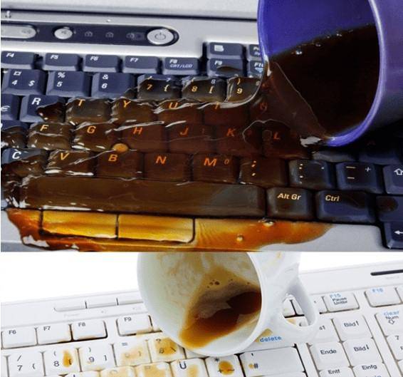 Как очистить клавиатуру ноутбука от чая, кофе, сока, виски-колы