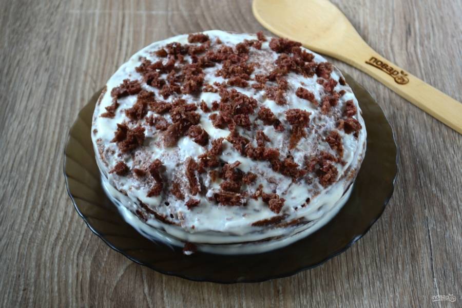 Торт на кефире с какао — пошаговый рецепт с фото