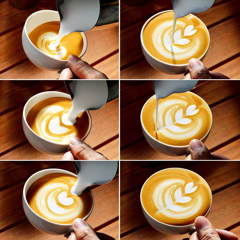 Рисунки на кофе (латте-арт или кофе-арт): инструкция и видео