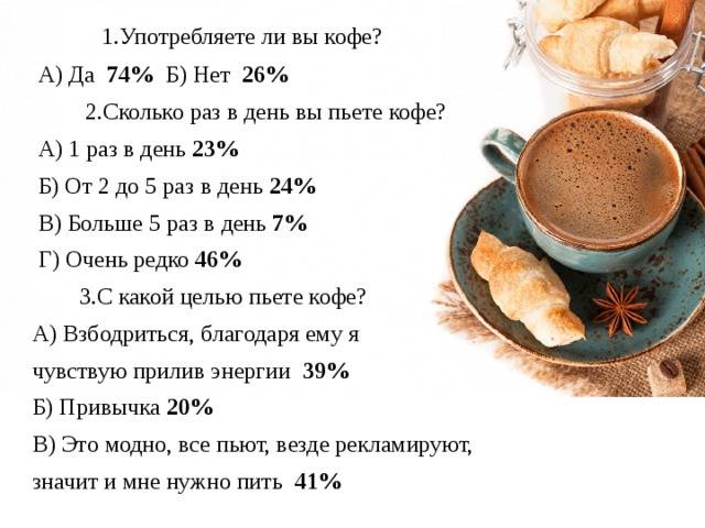 Сколько кофе в день можно пить - суточная норма кофеина