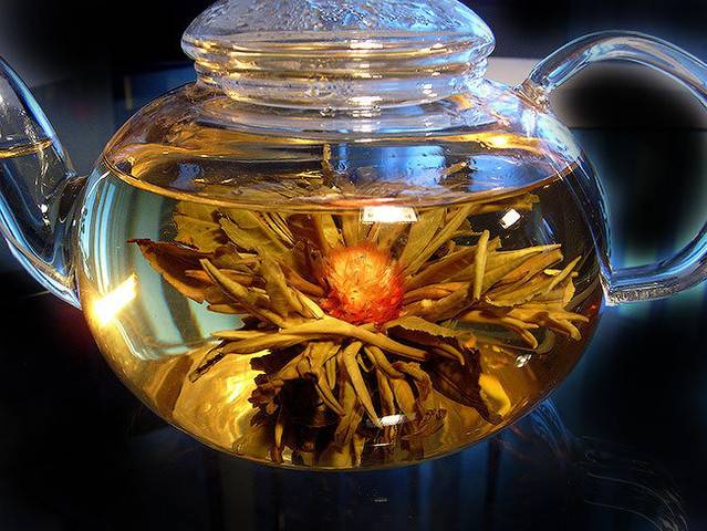 Связанный чай - чай который распускается как цветок