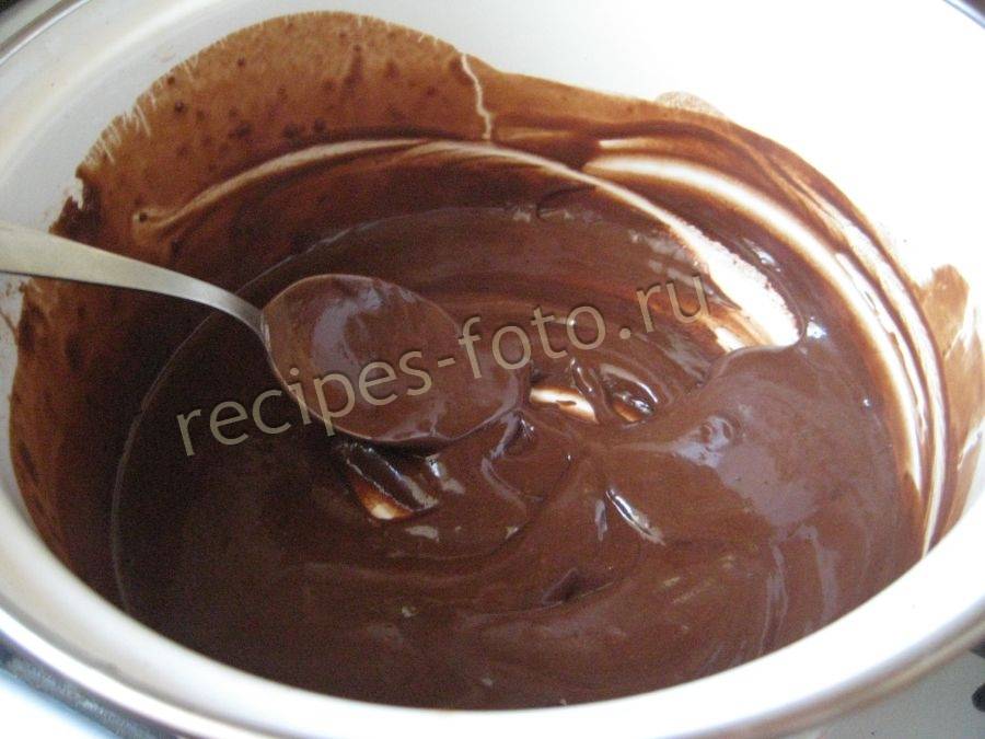 Шоколадная глазурь для выпечки — пошаговый рецепт с фото