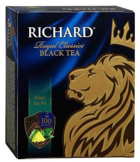 Подробное описание ассортимента королевского чая Ричард (Richard)